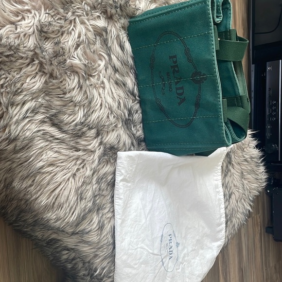 Prada Handbags - Authentic Prada Canapa Mini 2 way bag shoulder bag green Canvas